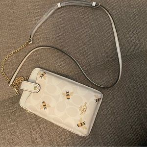 New Coach phone case crossbody bee print